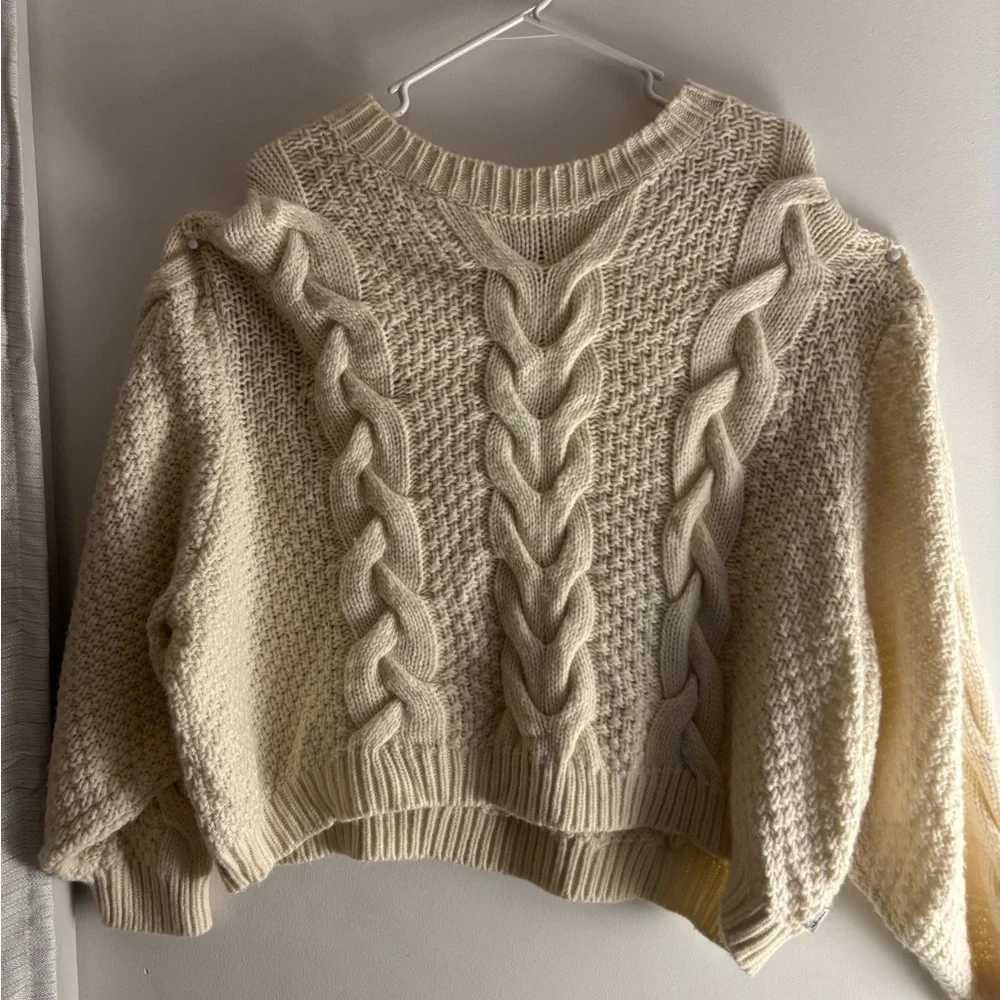 Wrangler Cream Cable Knit Sweater - Picture 4 of 4